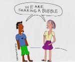 Sharing a speech bubble